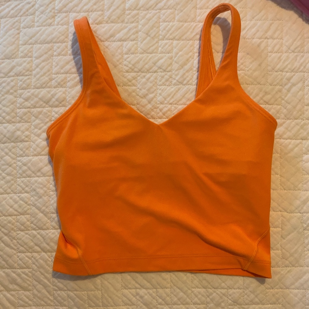 Neon Soda Orange Align Tank Top Size 2